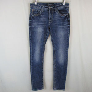 Buckle Salvage Men's 32 L Mayhem Skinny Blue Jeans